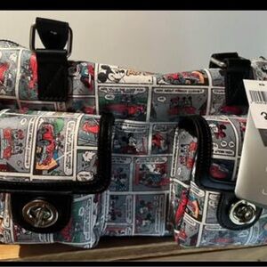 Disney Comic Print Satchel - Black, Red, White